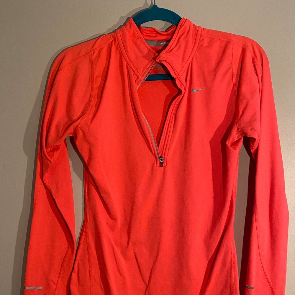 Pink Nike Long Sleeve Dri-Fit Top